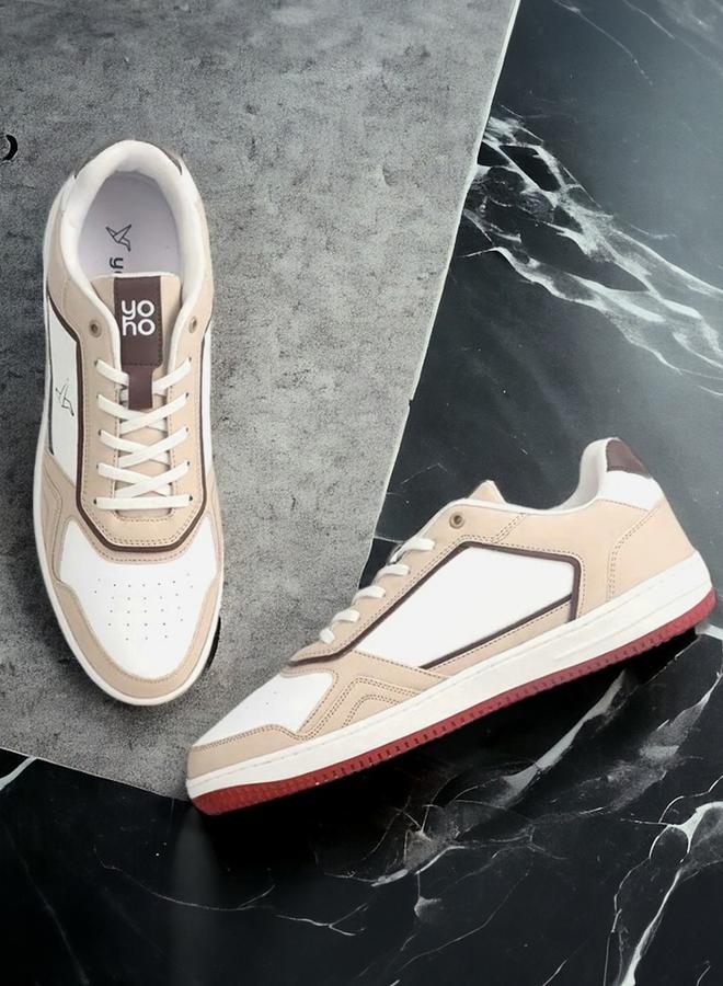 YOHO Men Contrast Panel Lace Up Sneakers - Image 2